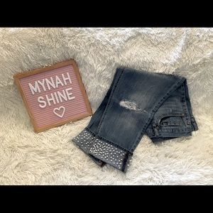 Anna Capris w/Pearl & Crystal embellishments